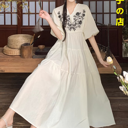【新作インポート✨可愛いミニワンピ❤️】上品ベージュ♡高品質刺繍♡春夏コーデ ベージュ刺繍ミニワンピース | ALL ITEM | OBLI