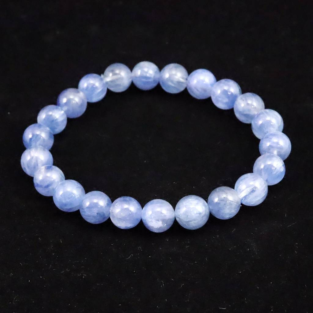 カイヤナイト イン シリカ AAA 8.5mmブレスレット 23.2g #96897