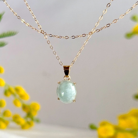 《冬の福袋》選べる長さ✶翡翠✶ネックレスセット✶5月の誕生石✶14kgf サージカルステンレス シルバー925 1枚目の画像