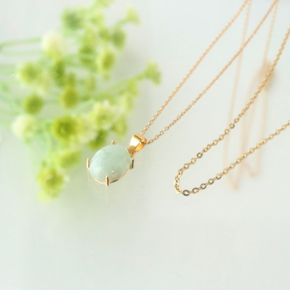 《冬の福袋》選べる長さ✶翡翠✶ネックレスセット✶5月の誕生石✶14kgf サージカルステンレス シルバー925 2枚目の画像