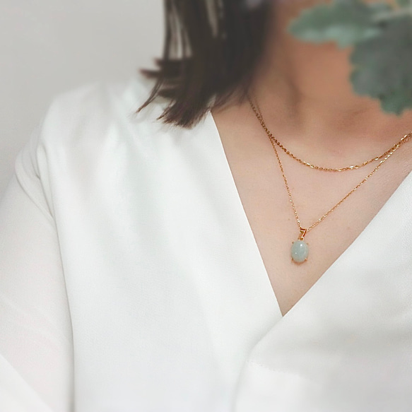 《冬の福袋》選べる長さ✶翡翠✶ネックレスセット✶5月の誕生石✶14kgf サージカルステンレス シルバー925 12枚目の画像