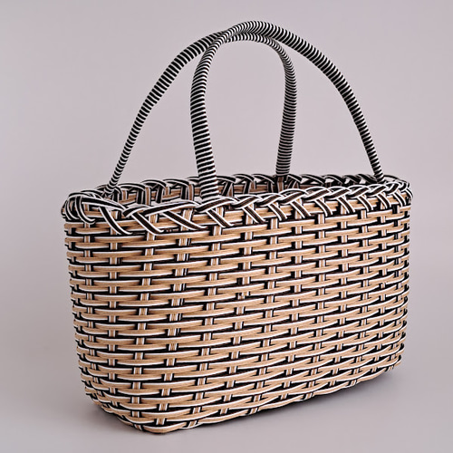 受注製作】エコクラフト かごバッグ マロン #014-2 かごバッグ