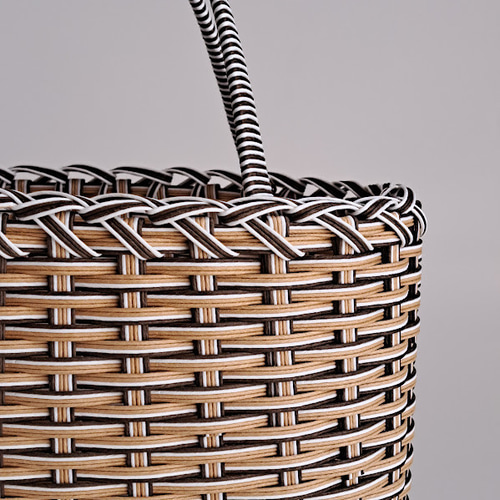 受注製作】エコクラフト かごバッグ マロン #014-2 かごバッグ