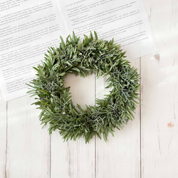 おしゃれなグリーンリース アカシアブルーブッシュのナチュラルリース