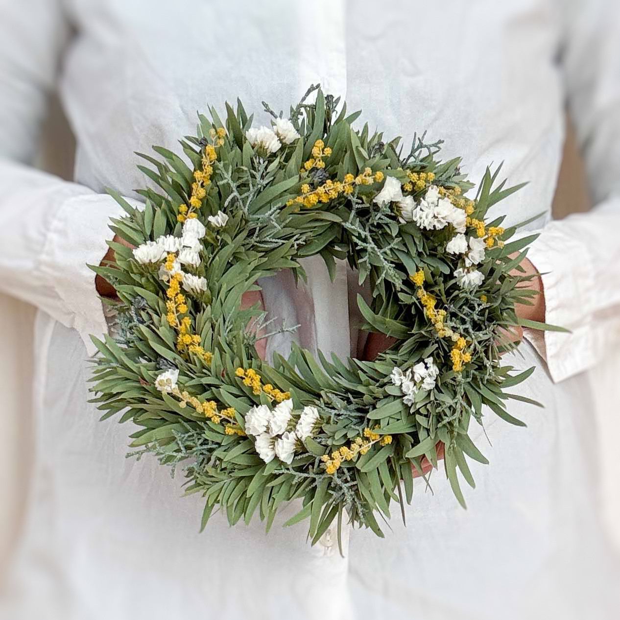 専用＊ハス＆ミモザ　アンティークリース