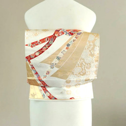 ☆華紋の祝い帯　作り帯つけ帯　振袖用　胴巻き～90cm　簡単 セール＊可憐な華紋 振袖用祝い帯 作り帯付け帯 胴巻き〜90cm