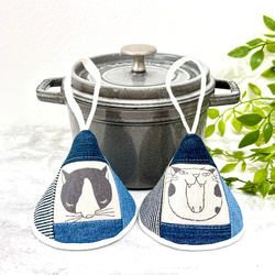 たっぷり収納♪肩かけOK☆サイドポケット☆ハンドメイド☆デニム