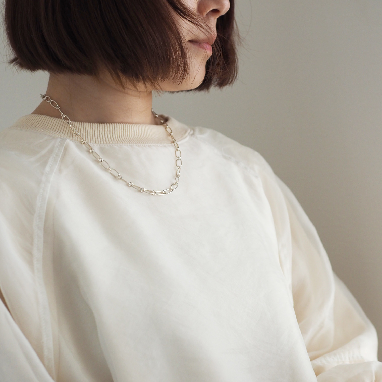 Silverリンクチェーンネックレス