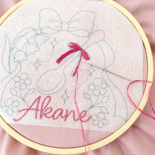 NEW!!【刺繍・裁縫キット】母子手帳カバー＊銀のスプーン＊ 母子手帳