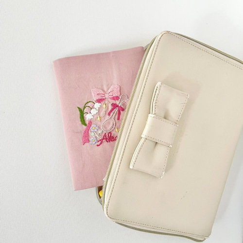 NEW!!【刺繍・裁縫キット】母子手帳カバー＊銀のスプーン＊ 母子手帳