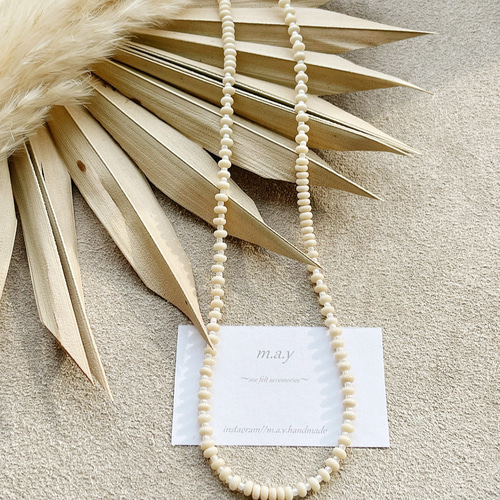 14kgf *リバーストーン【大理石】のモロッカンネックレス ネックレス  