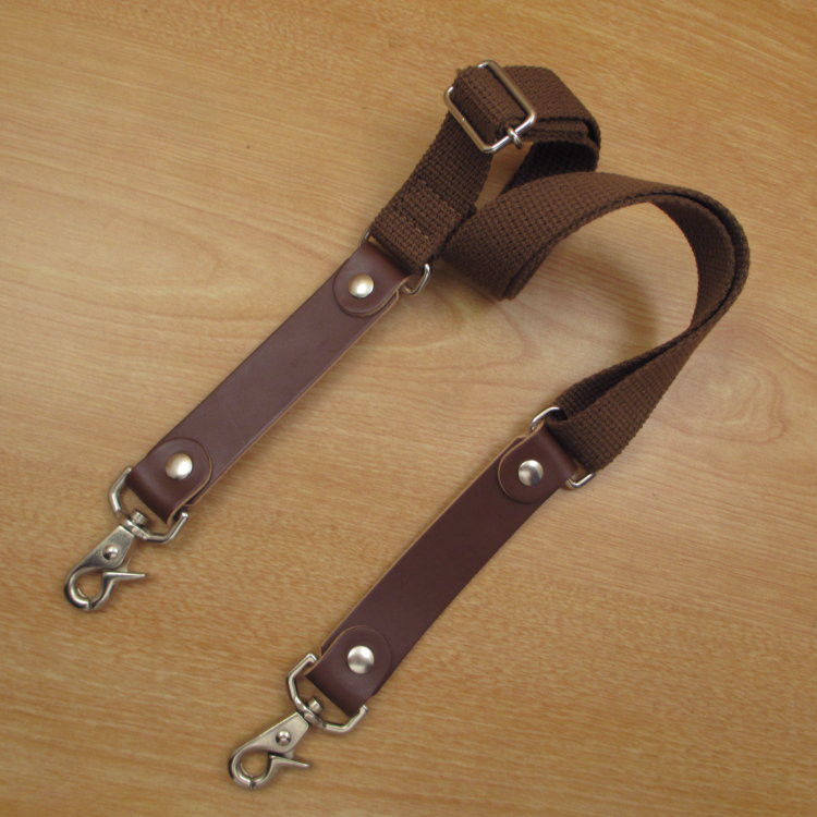 本革　ハンドメイド　6丁差しシザーケース  ブラシケース付き (ブラウン×ダークグリーン)　SCA-69/CBA