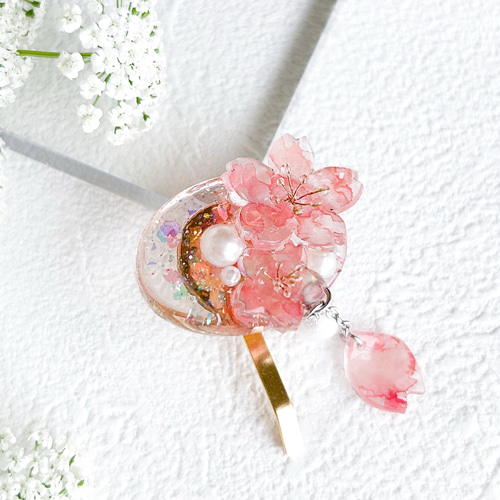 花びら舞う桜ポニーフック 母の日 ギフト キッズアクセサリー