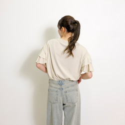 【新作】サイドフリル メッセージプリント TC カットソー 10枚目の画像