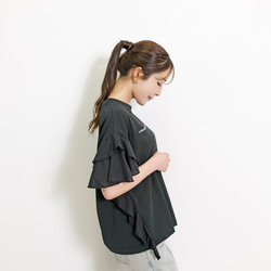 【新作】サイドフリル メッセージプリント TC カットソー 13枚目の画像