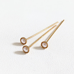 パール ピン ゴールド 10個 フラワー 花 花芯 パーツ 金具 1枚目の画像
