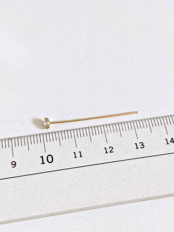 パール ピン ゴールド 10個 フラワー 花 花芯 パーツ 金具 4枚目の画像