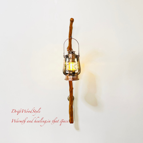 流木インテリア ランプや小物を飾れる天然流木の壁掛けスタンド ランタン 置物 北欧 照明 自然 N19 7枚目の画像