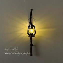 流木インテリア ランプや小物を飾れる天然流木の壁掛けスタンド ランタン 置物 北欧 照明 自然 N19 8枚目の画像