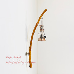 流木インテリア ランプや小物を飾れる天然流木の壁掛けスタンド ランタン 置物 北欧 照明 自然 N19 3枚目の画像