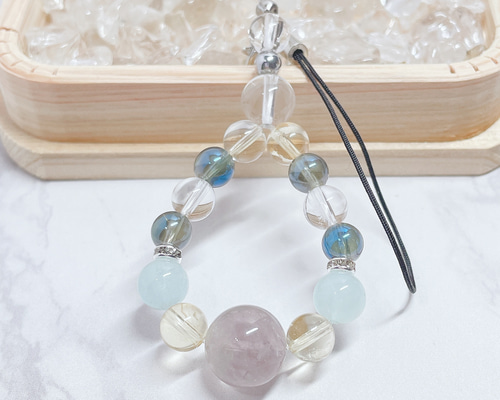 希少！明るく前向きに、自分らしく過ごす 天然石ストラップ