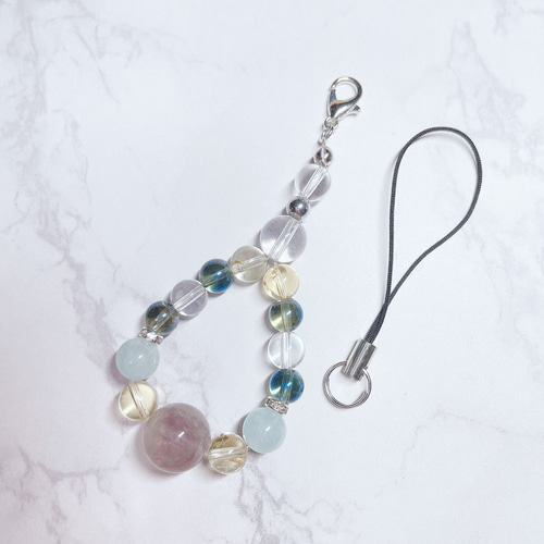 希少！明るく前向きに、自分らしく過ごす 天然石ストラップ