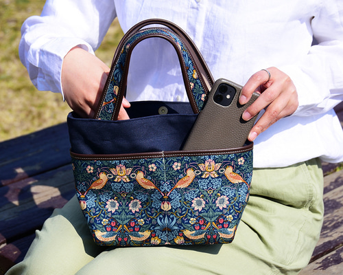 ウイリアムモリス〈ハニーサックル&チューリップ〉トートバック&ポーチ b-wm-jtotebag-m1.jpg