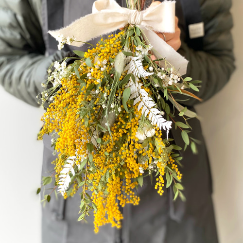 ミモザのスワッグ ドライフラワー スワッグ Cocoflower 通販 19093355