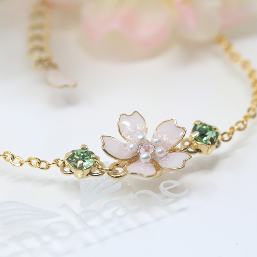 ◆さくら餅◆ペアブレスレット シルバー925 桜ブレスレット メンズ シルバー さくら サクラ