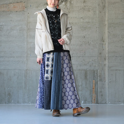 冬日→春日氣息，鏤空蕾絲點綴♡ 手工編織棉質鉤針背心（25s-04）黑色 ver.2 第8張的照片