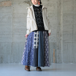 冬日→春日氣息，鏤空蕾絲點綴♡ 手工編織棉質鉤針背心（25s-04）黑色 ver.2 第9張的照片