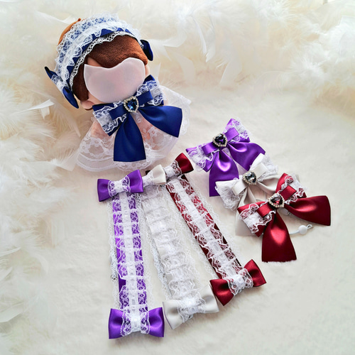 ぬい服 15㎝ ドール用リボン ヘッドドレス ぬい活 ドル活 推しぬい
