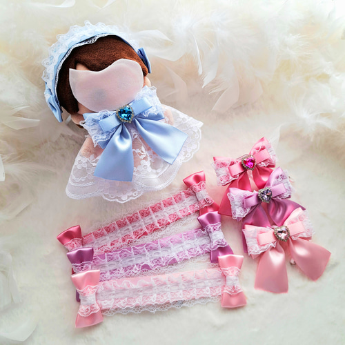 ぬい服 15㎝ ドール用リボン ヘッドドレス ぬい活 ドル活 推し