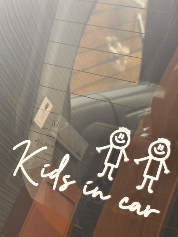 【選べるイラスト②】　ベビーインカー　キッズインカー　イラスト　海外風　おしゃれ　車　カーサイン　転写　ステッカー 6枚目の画像