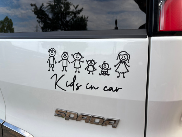 【選べるイラスト②】　ベビーインカー　キッズインカー　イラスト　海外風　おしゃれ　車　カーサイン　転写　ステッカー 3枚目の画像