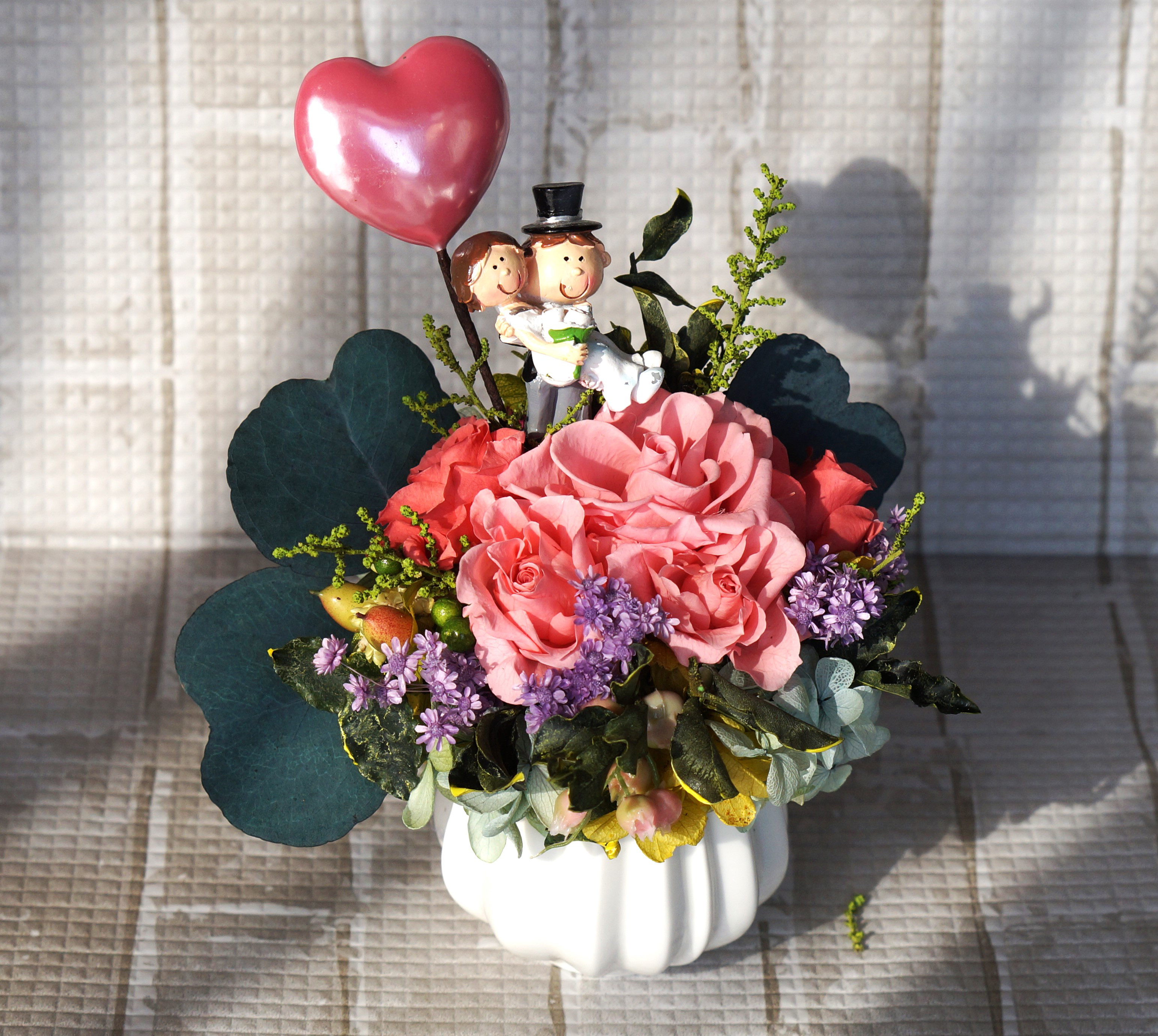 プリザーブドフラワー結婚祝い・記念日・カミーユ・ケース入り