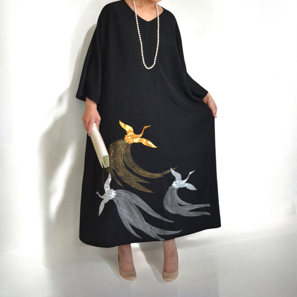 着物リメイク 着物ワンピース 留袖ワンピース 受注製作》着物リメイク 留袖リメイクワンピース ワンピース アトリエ