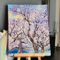 「咲く」　手描き　油絵　風景画　原画　油彩画　印象派 咲く」手描き油絵風景画原画油彩画印象派