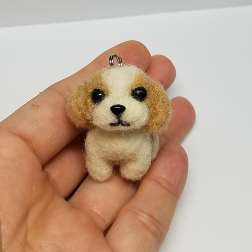 オーダーストラップ羊毛フェルト.お好きなわんちゃんで作ります❗ヌメ