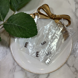 定形郵便 送料無料★5個入り　イニシャルチャーム　シルバー　E　PA315　48945　＊710 1枚目の画像