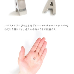 定形郵便 送料無料★5個入り　イニシャルチャーム　シルバー　E　PA315　48945　＊710 2枚目の画像