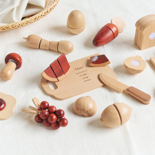 名入れ無料】木製 おままごと セット 積み木 セット 14種類 本格 木製