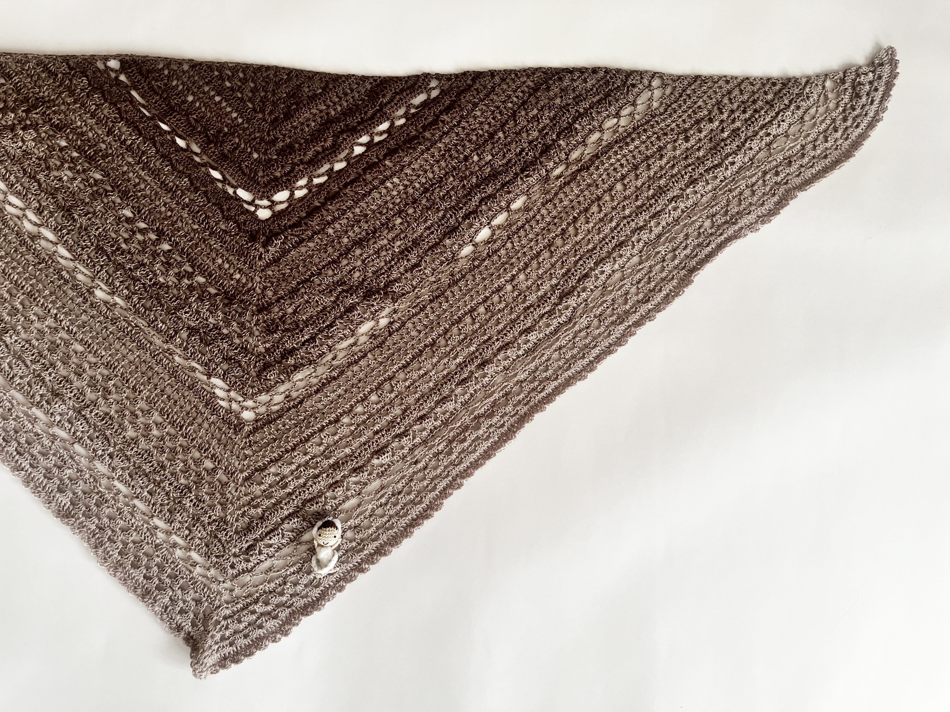 三角ショール【ショコラブラウン】 バレエショール