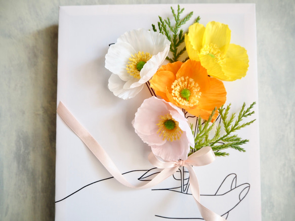 キャンバスの中の花束〜ポピー〜 4枚目の画像