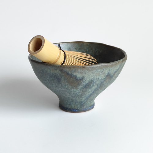 深海ブルーの手作り陶碗 深海ブルーの手作り陶碗 美術品・アンティーク