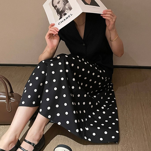 春夏の新製品 100%綿ロングスカート フランスレトロ半身スカート  