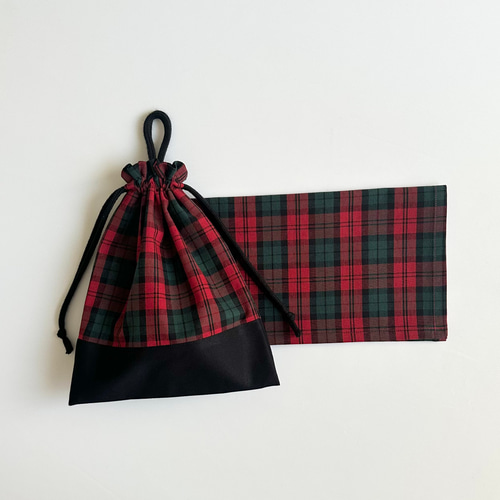 レッドタータン 給食セット 給食袋 ランチョンマット 花柄 巾着袋