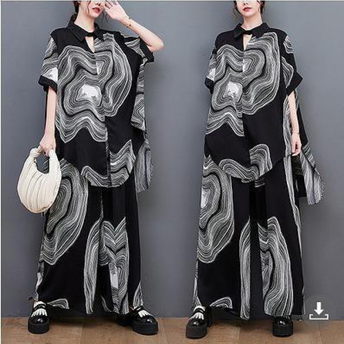 大きいサイズ レディース セットアップパンツ 春夏 秋 新品 半袖