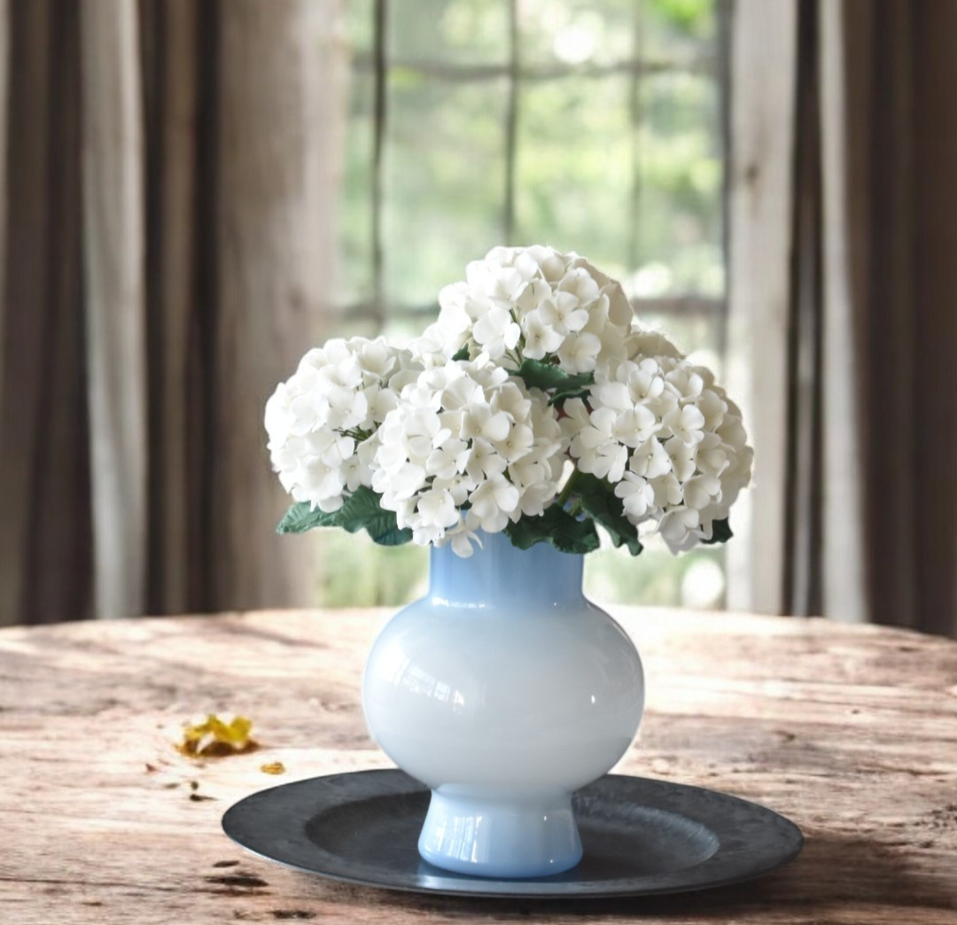 ◆粘土のお花◆ 紫陽花　ホワイト…A1165