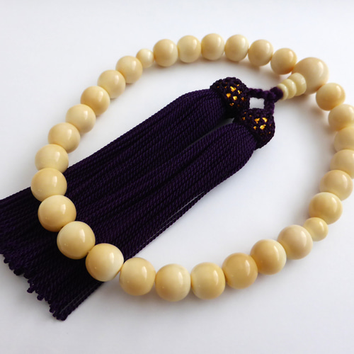 マッコウ鯨歯 約φ8㎜丸玉組合せブレスレット 鯨歯 マッコウクジラ 牙玉